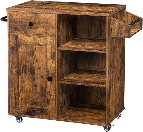 Rolling Kitchen Island with Storage