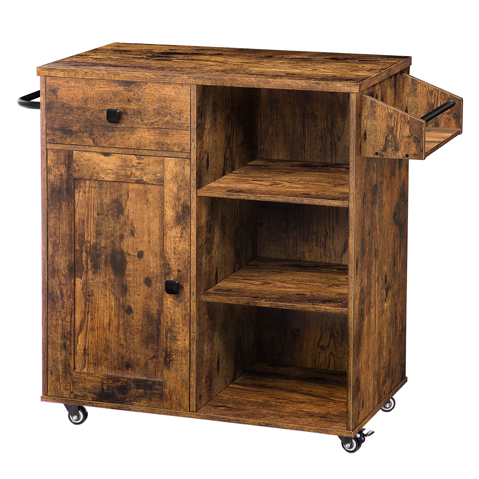 Rolling Kitchen Island Cart with Storage