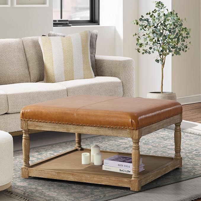 Square Tufted Ottoman Coffee Table
