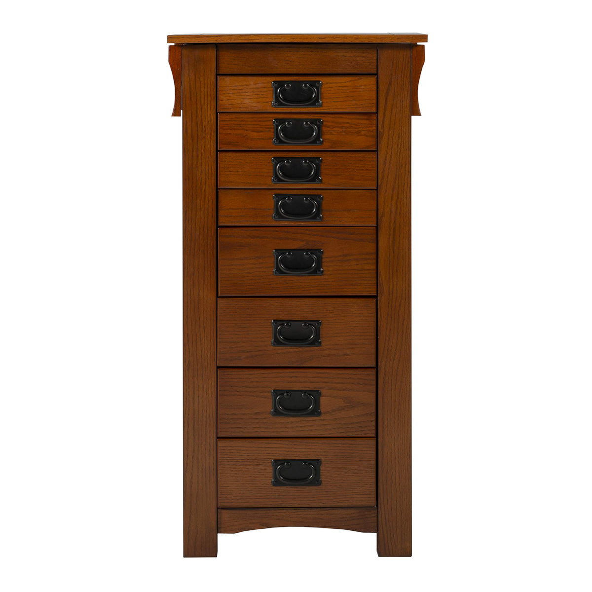 Powell Oak Kat Jewelry Armoire 19.625"L x 15.25"W x 40.625"H