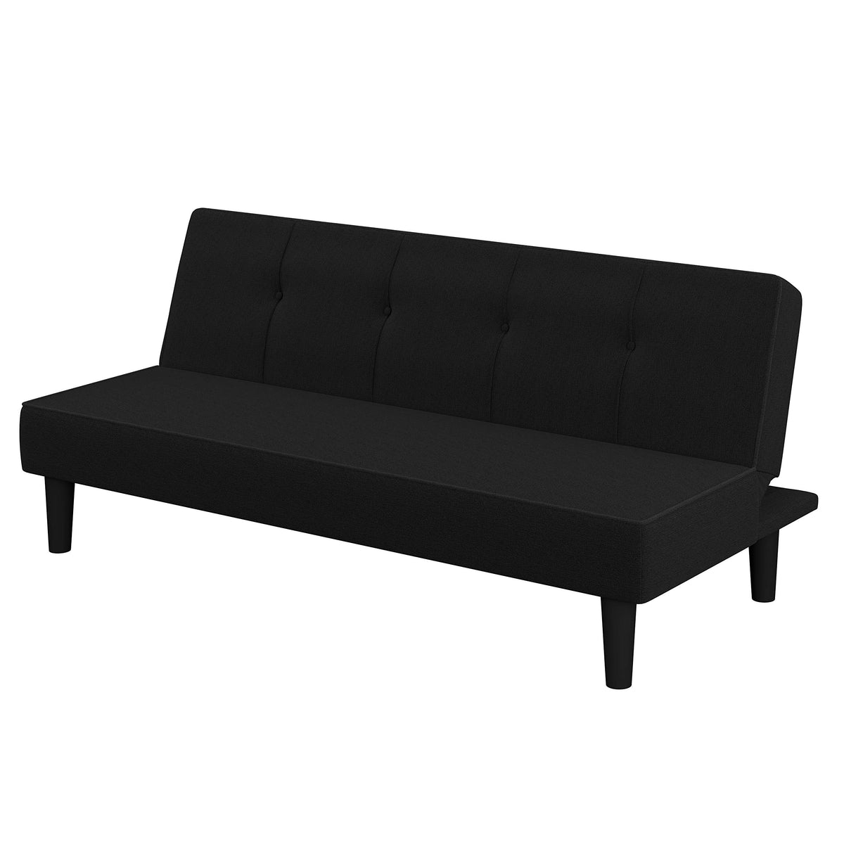 Serta Futon Twin Sofa Bed, Smaller, Black