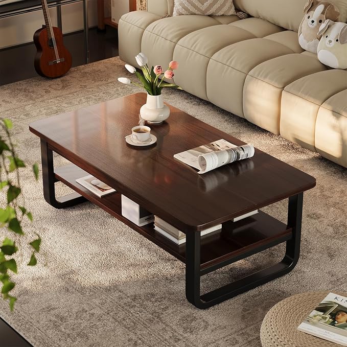 Rectangular Coffee Table with Storage