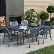 7-Piece Outdoor Dining Set with Umbrella Hole