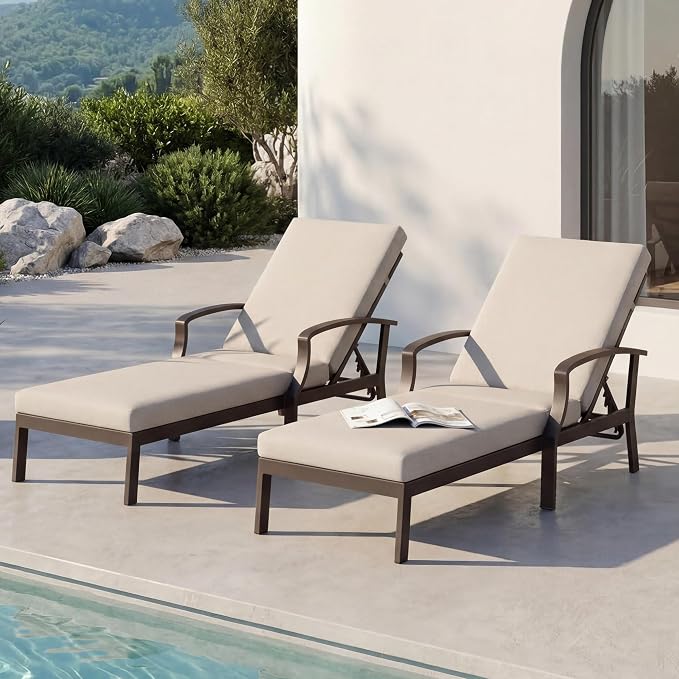 Adjustable Aluminum Patio Chaise Lounge
