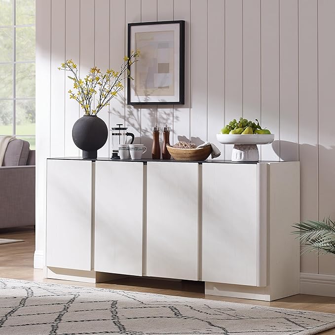 66-Inch Sideboard Buffet Cabinet with Adjustable Shelves