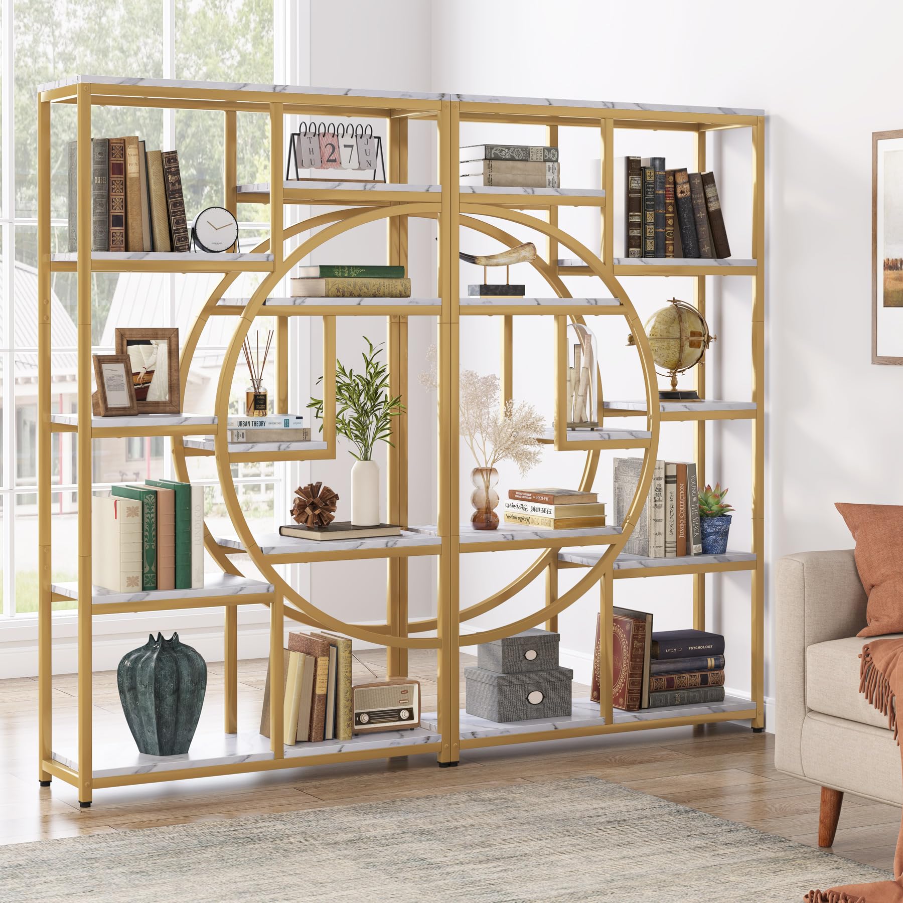 9-Shelf Etagere Bookcase