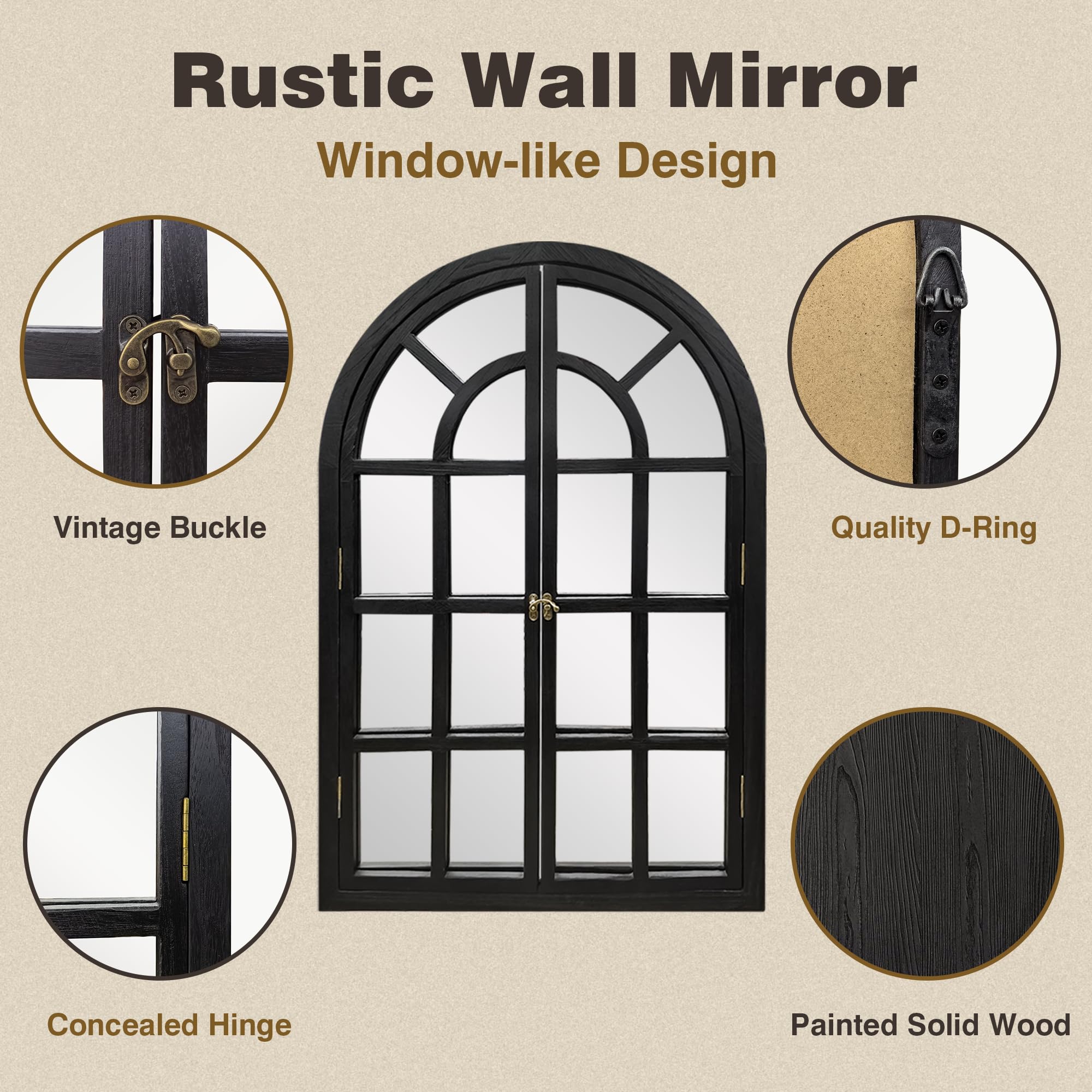 Arched Window Wall Mirror