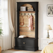 4-in-1 Hall Tree with Storage Bench & Shoe Cabinet