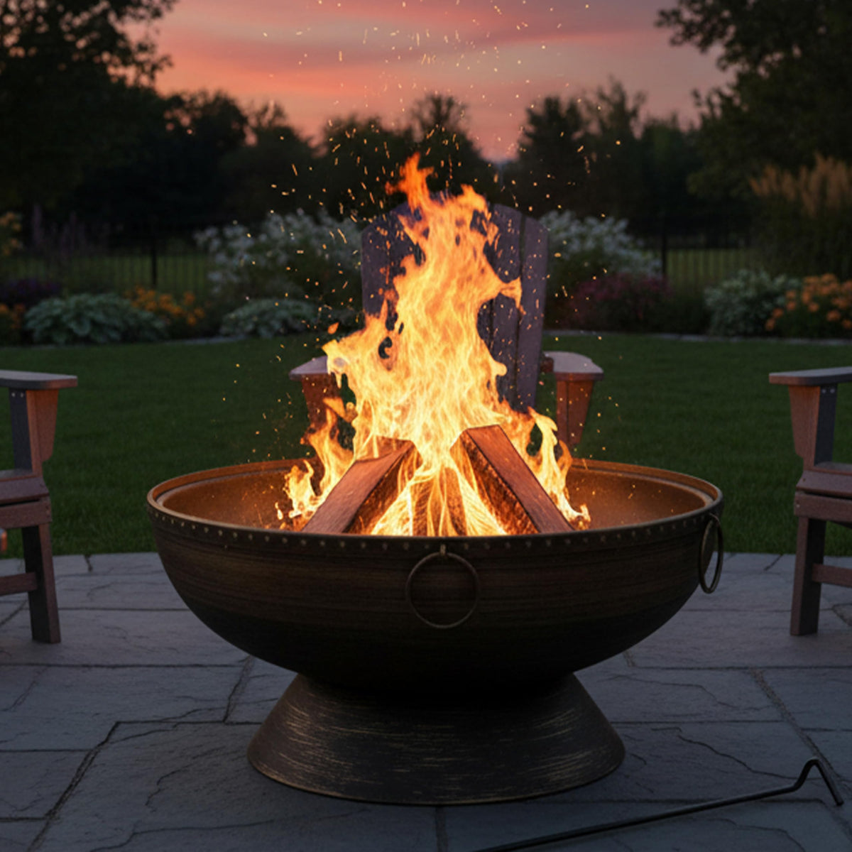 Steel Wood-Burning Fire Pit