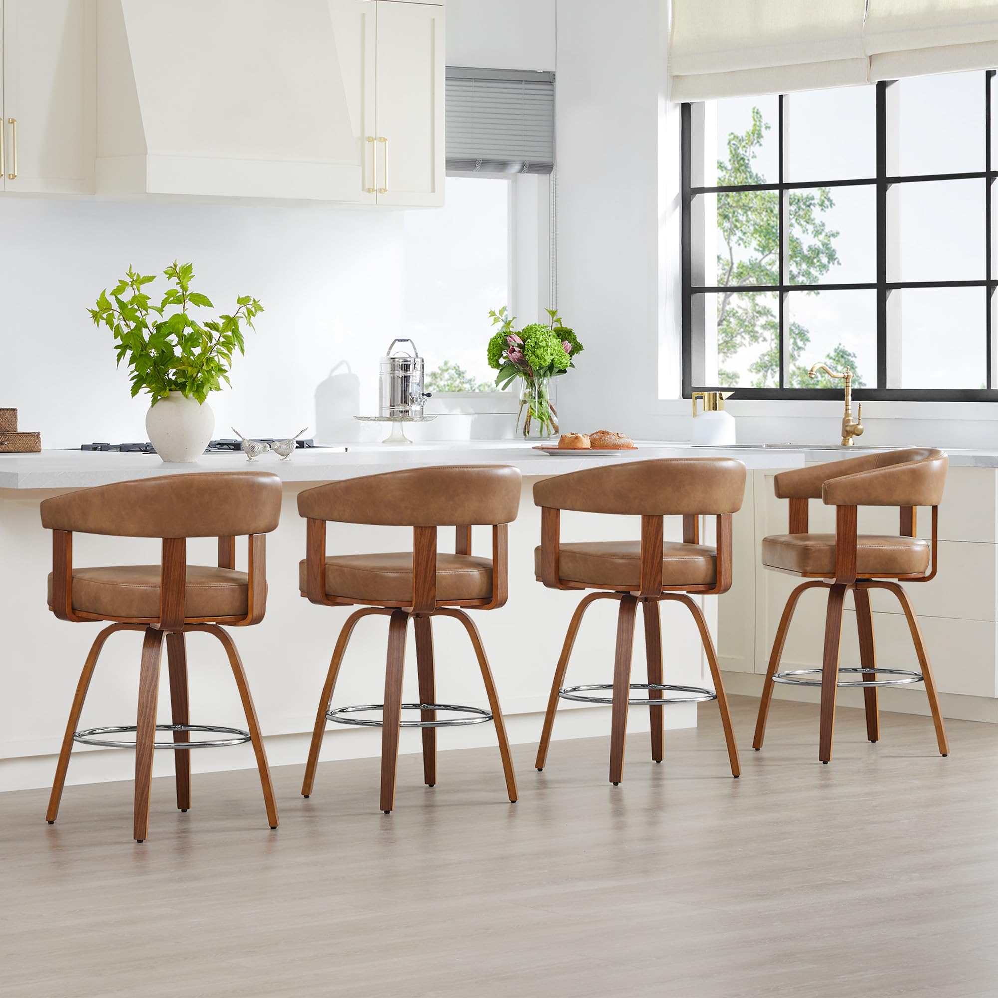 Swivel Counter Height Bar Stools Set of 2