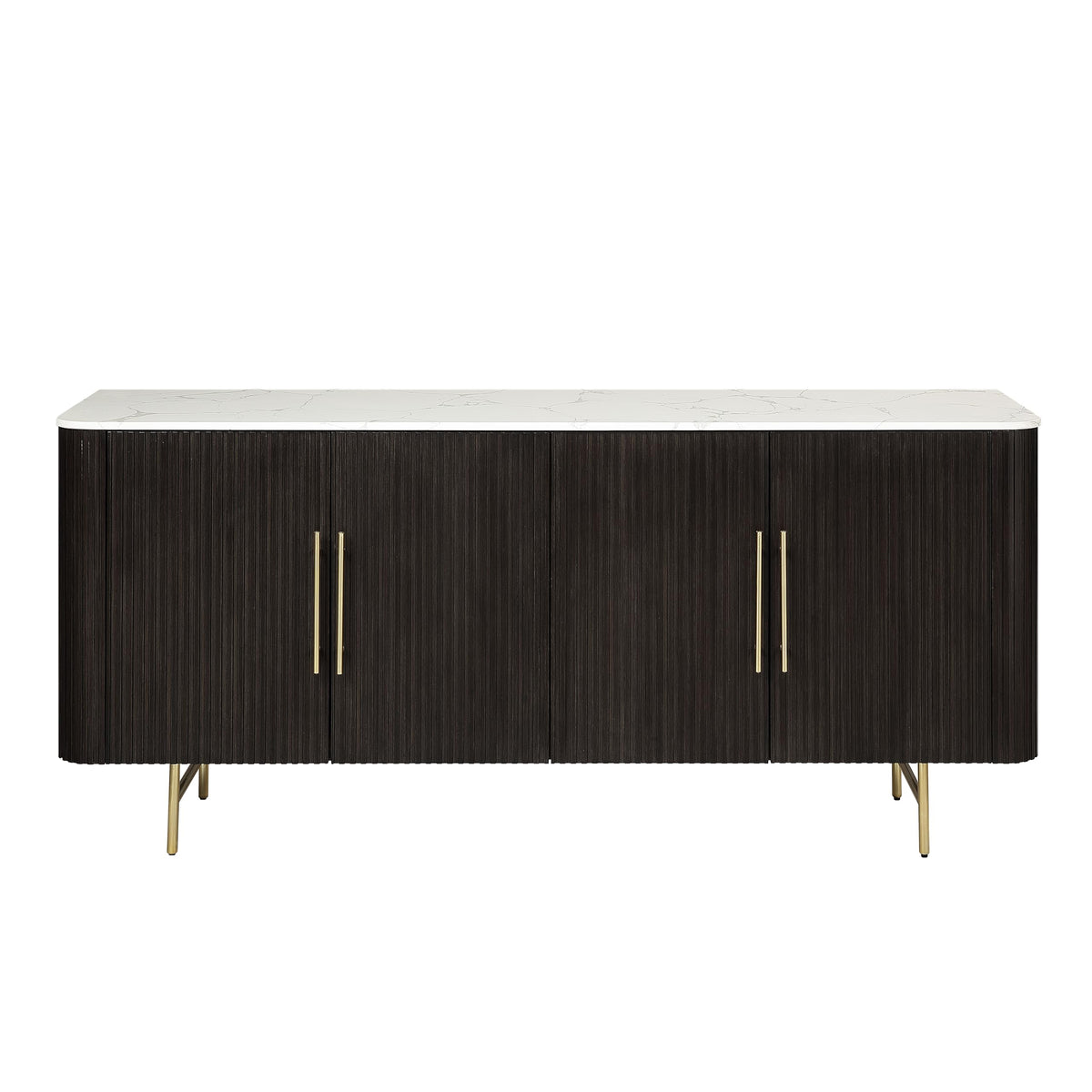 Acme Clayten Rectangular Server in White and Espresso