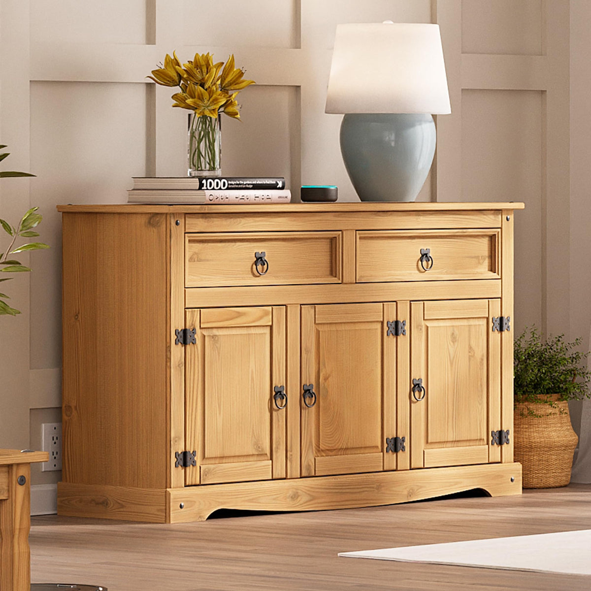 Solid Pine Sideboard with Drawers