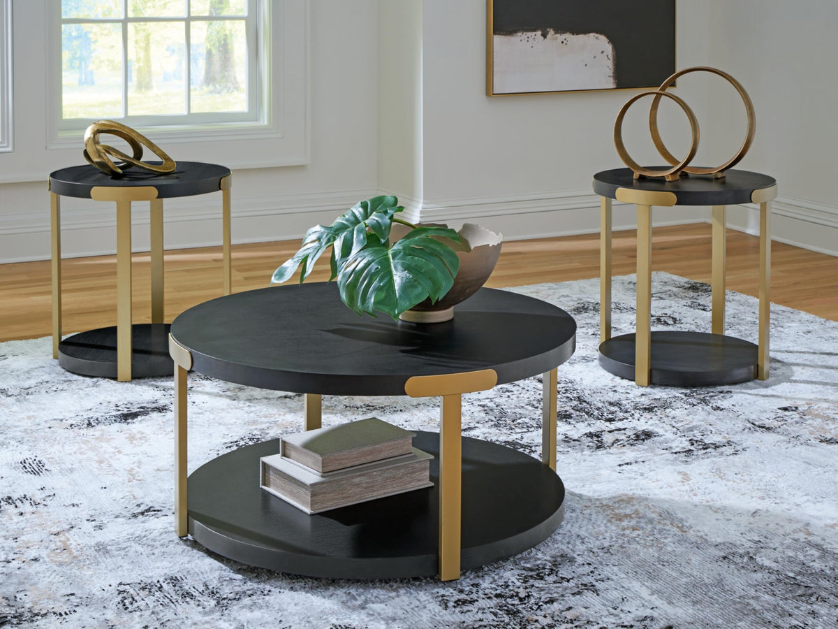 3-Piece Round Coffee Table Set