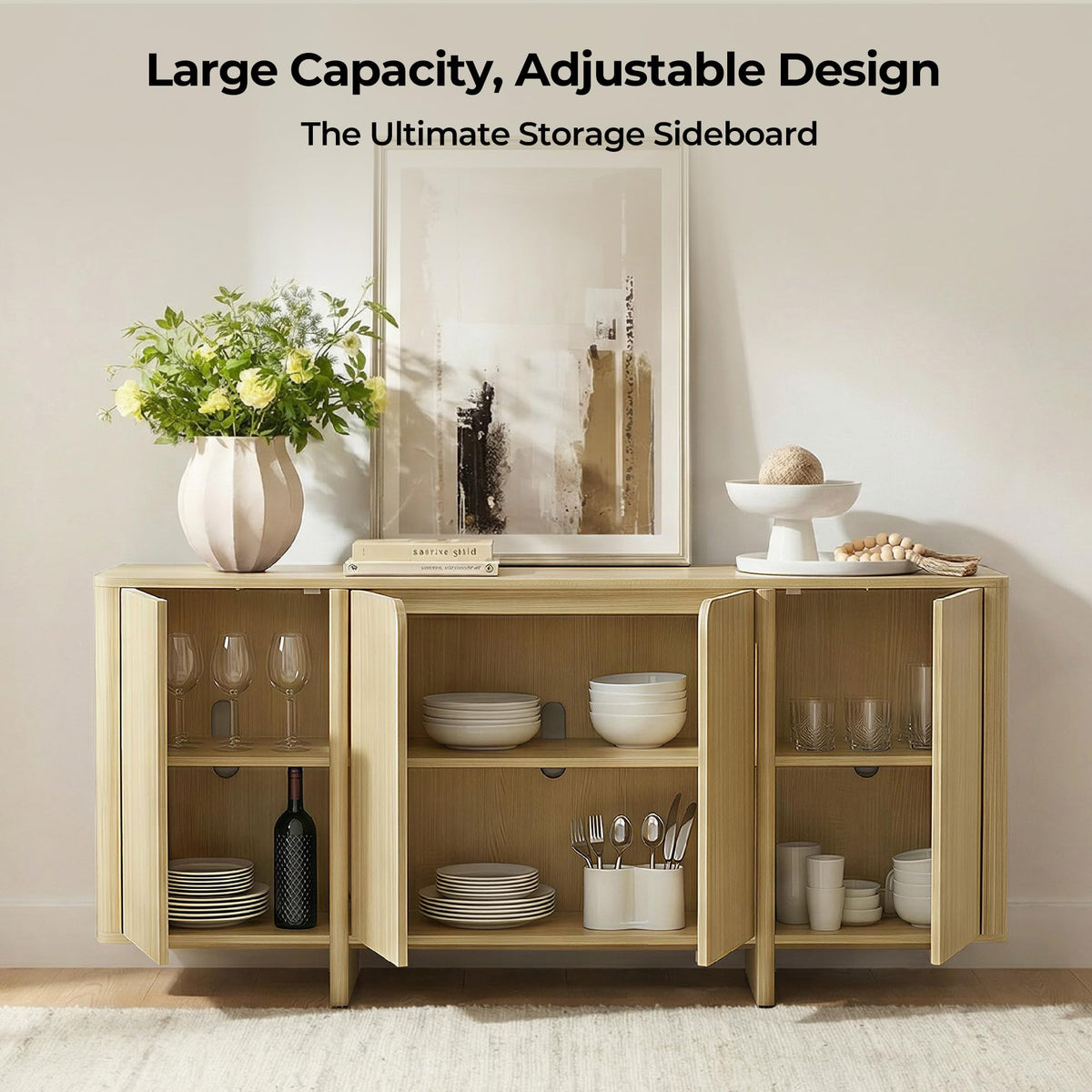 Rounded 4-Door Sideboard
