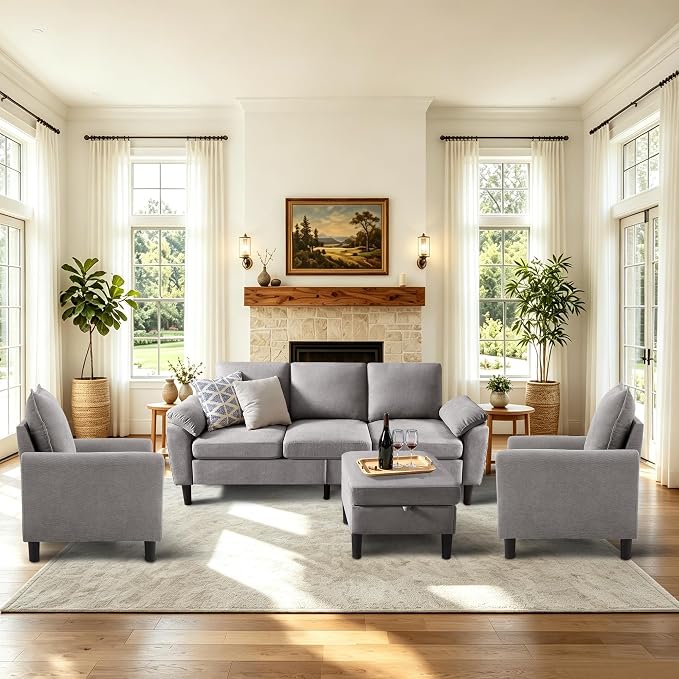 4-Piece Sectional Sofa Set