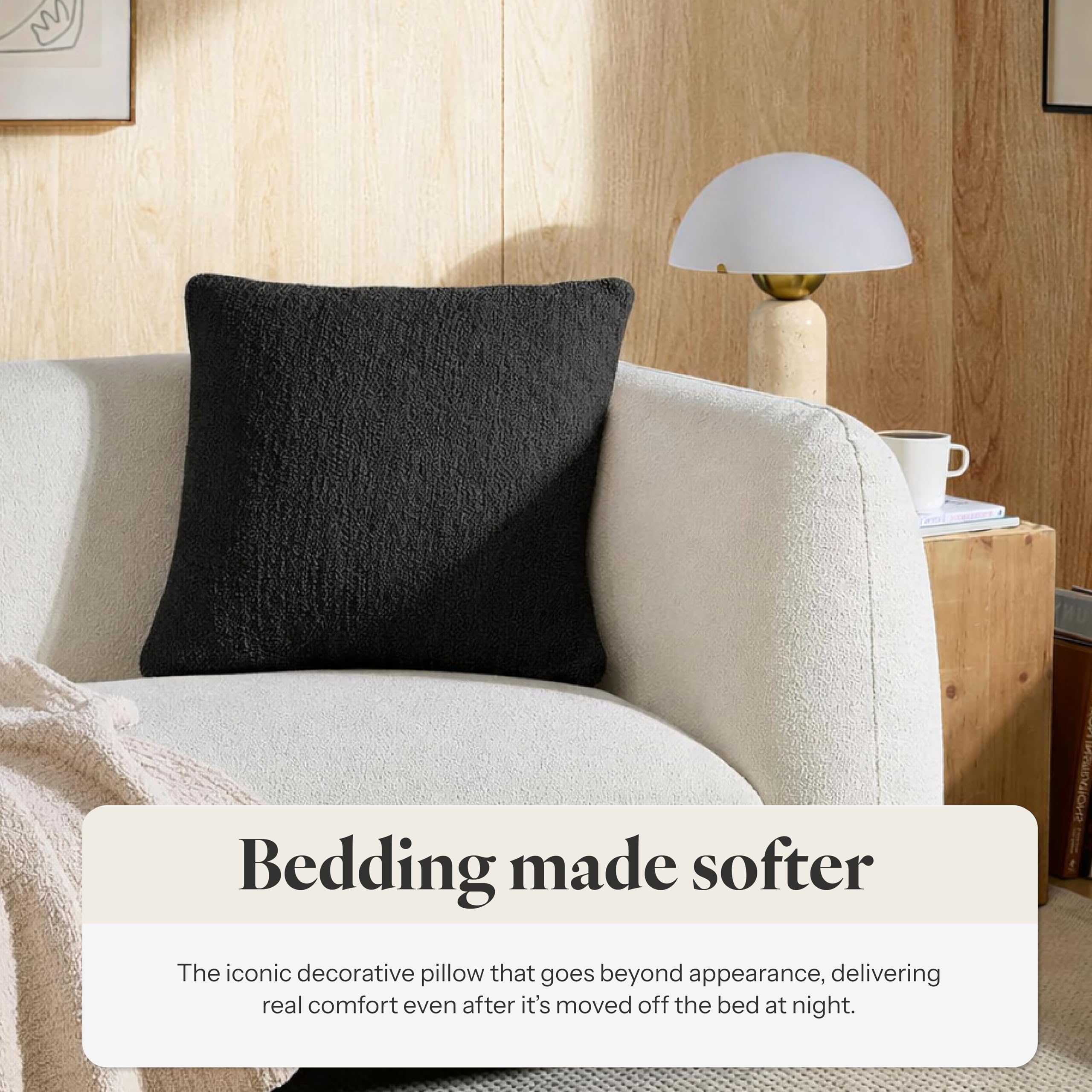 Memory Foam Throw Pillow with Washable Cover