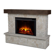 Stone-Look Electric Fireplace