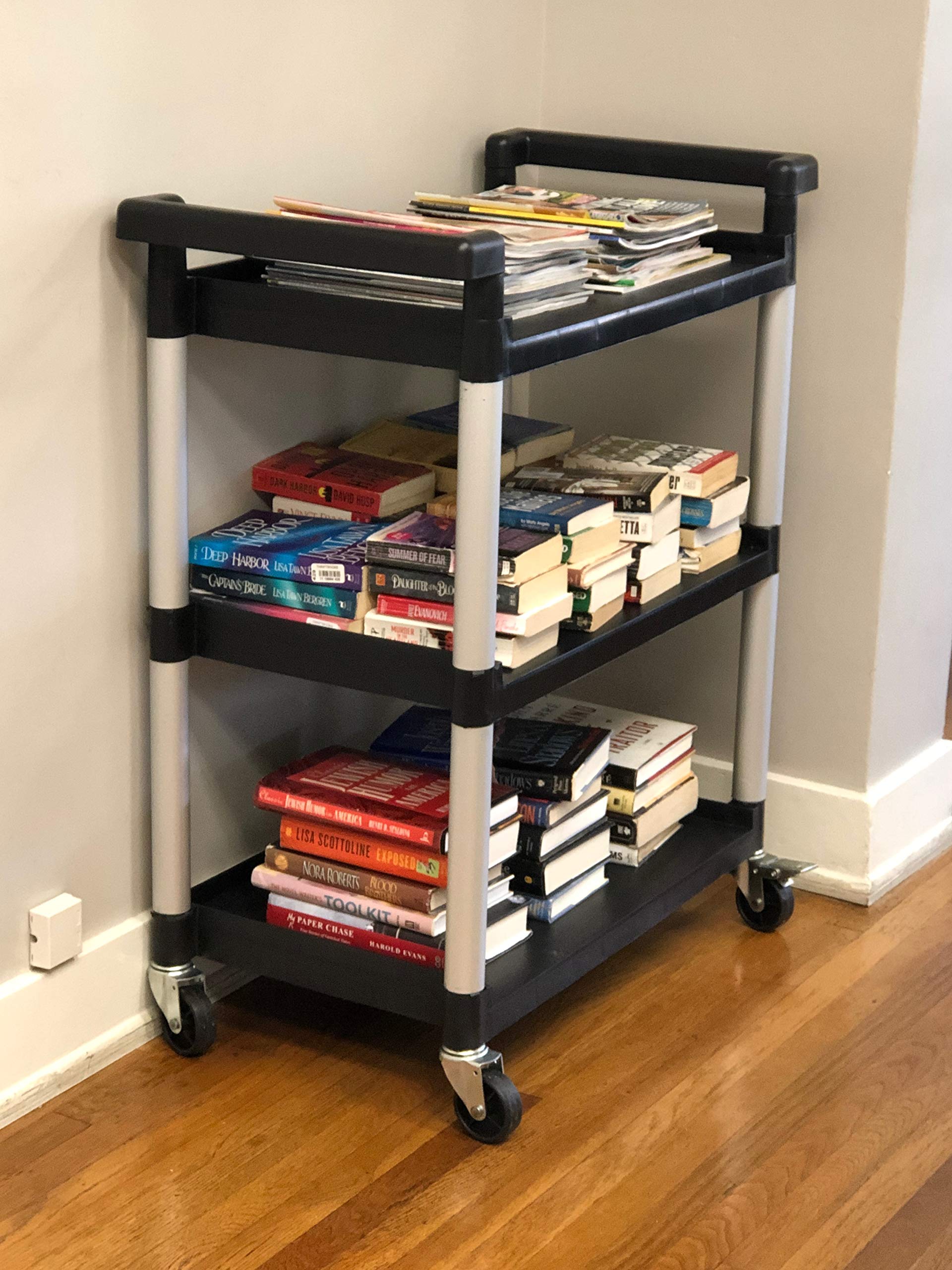 3-Shelf Utility Cart with Wheels