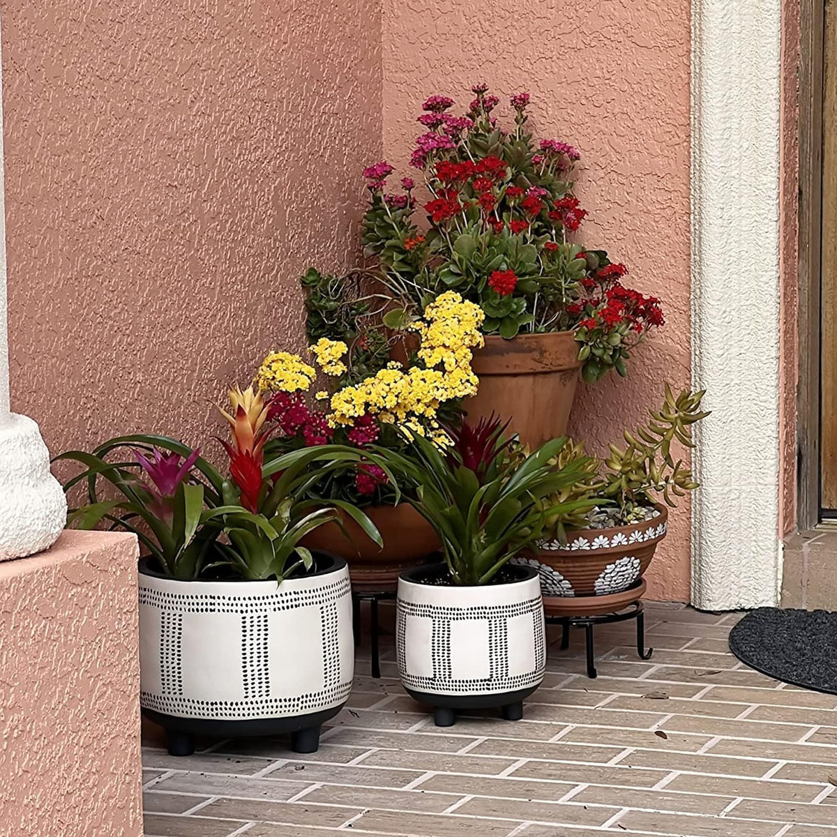 5 Pack Metal Plant Stand,Heavy Duty Plant Stands for Indoor and Outdoor