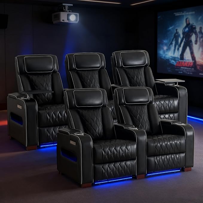 Power Reclining Home Theater Sofa