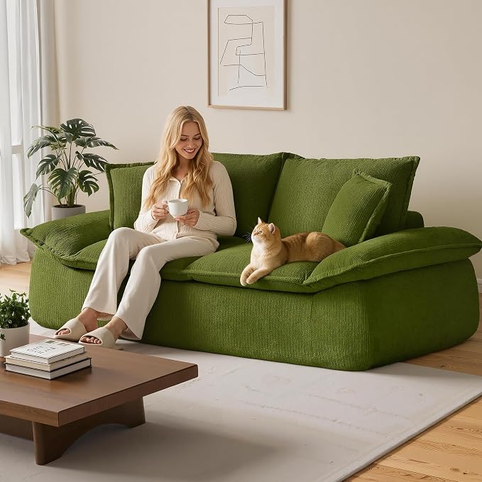 Chenille Boneless Loveseat