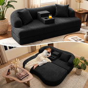 CUBIOU 70" Convertible Sofa Bed, Boneless Futon Sleeper Loveseat Couch