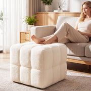 HOMBYS Cloud-Like Pouf Ottoman, One-Piece High-Density Foam Foot Rest