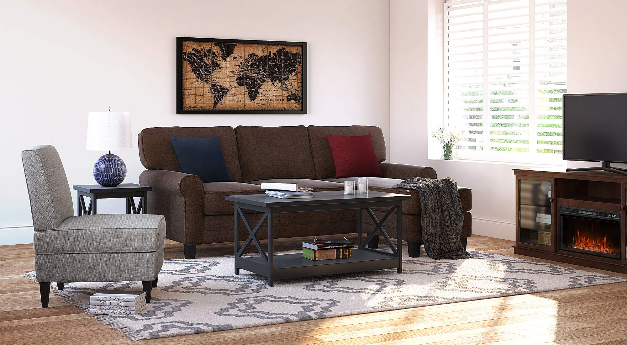 Modern Gray Accent Slipper Chair