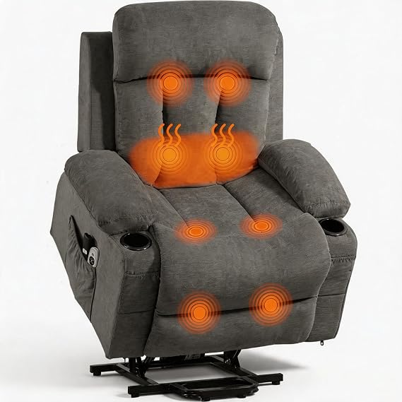 Power Lift Recliner Chair with Massage & Heat