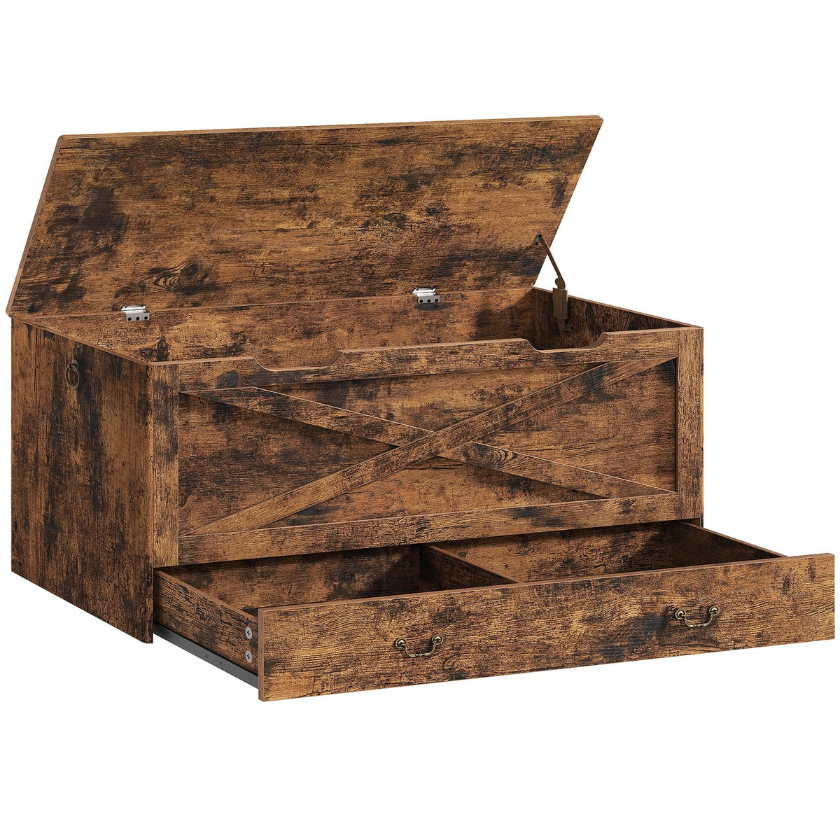 RALGEND Toy Chest, 39.4" Storage Chest with Drawer and Pull Handles