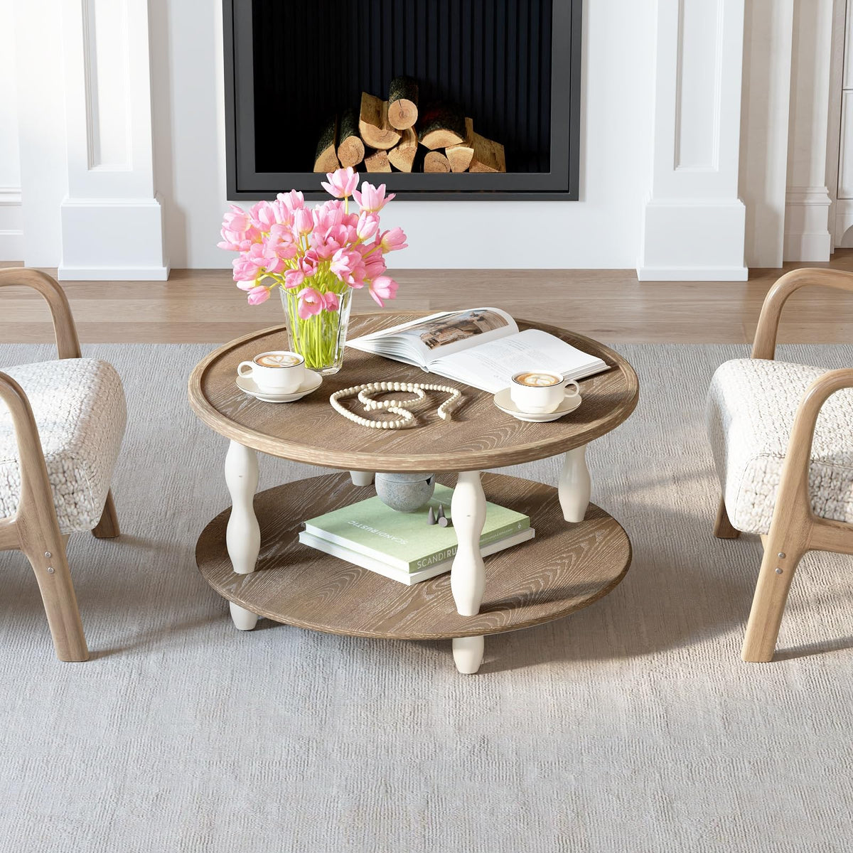 Round Farmhouse Coffee Table