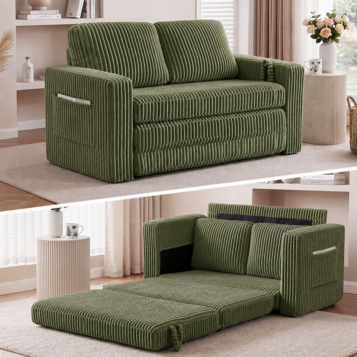 Corduroy Loveseat Sofa Bed