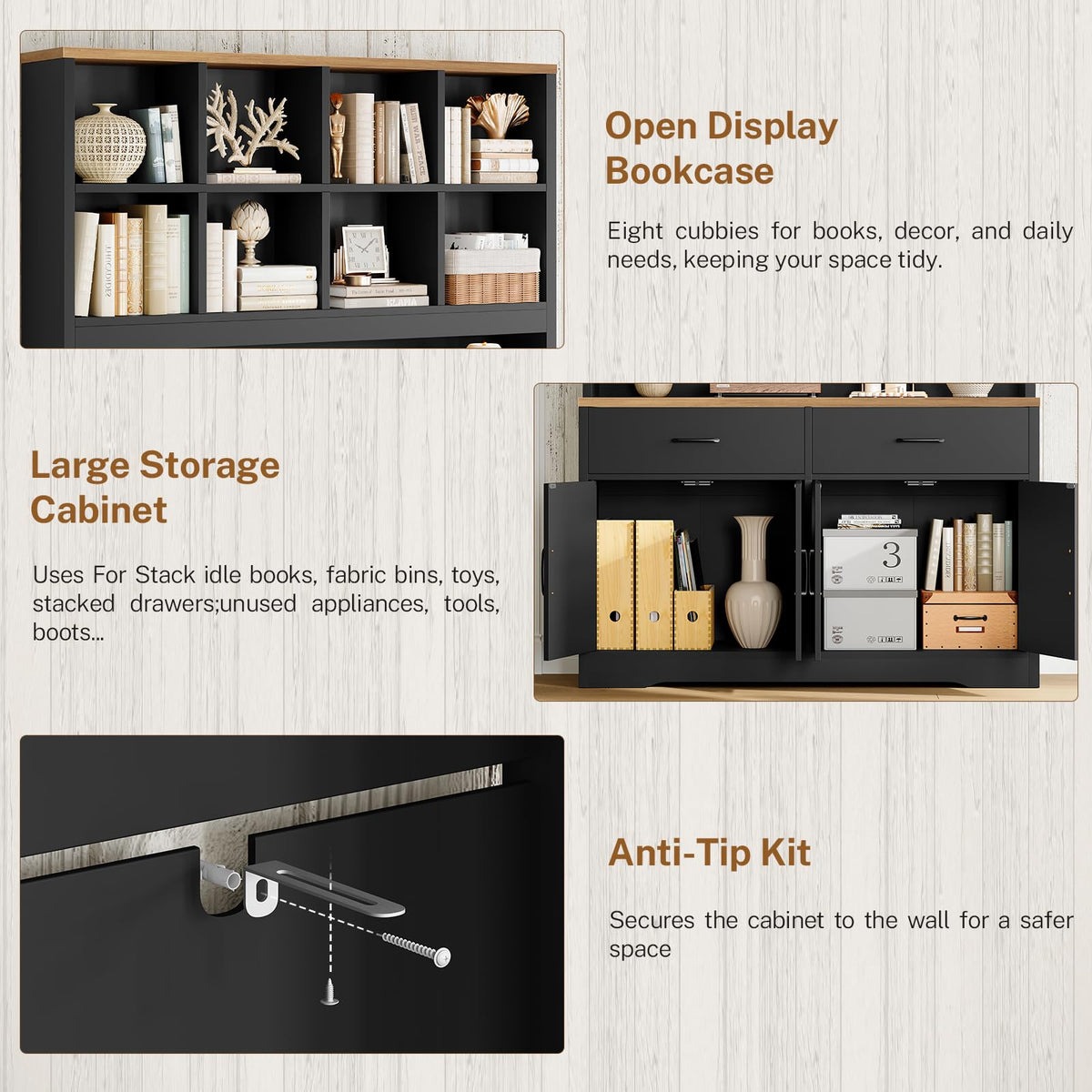 Tall Storage Cabinet with Drawers