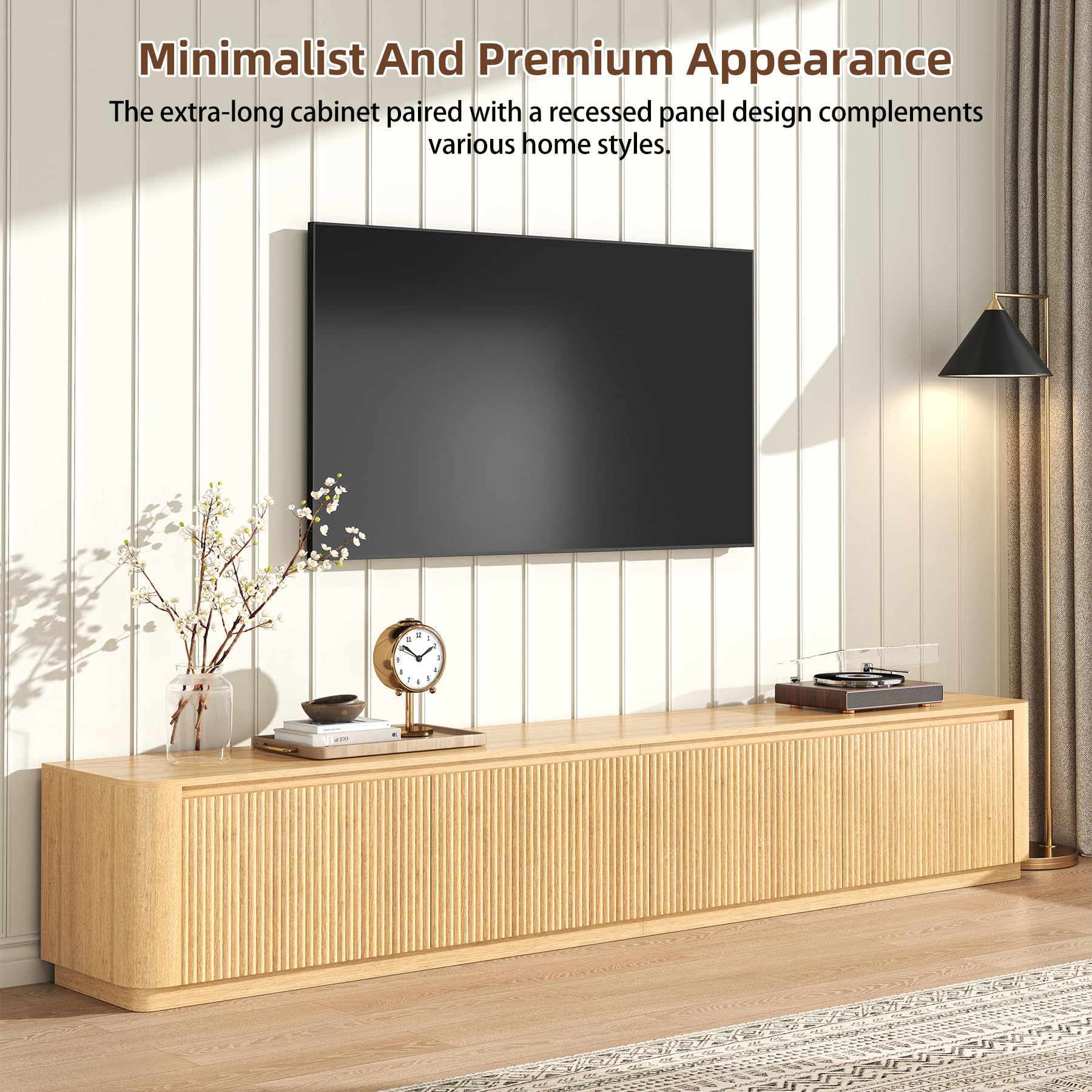Modular TV Stand with Hidden Storage Cabinet