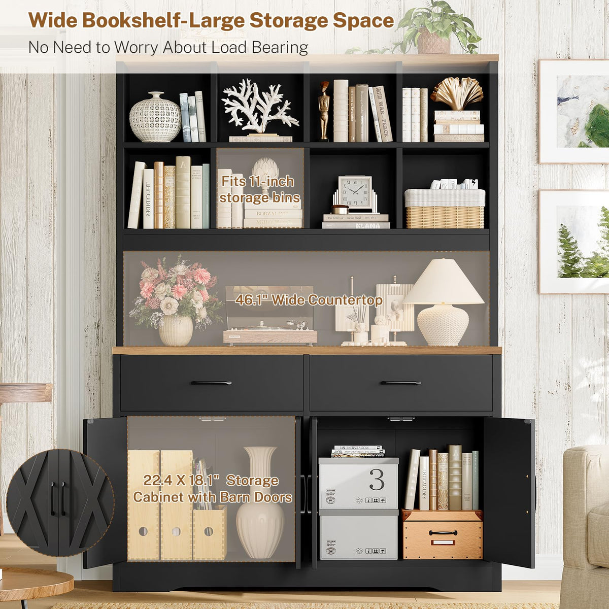 Tall Storage Cabinet with Drawers
