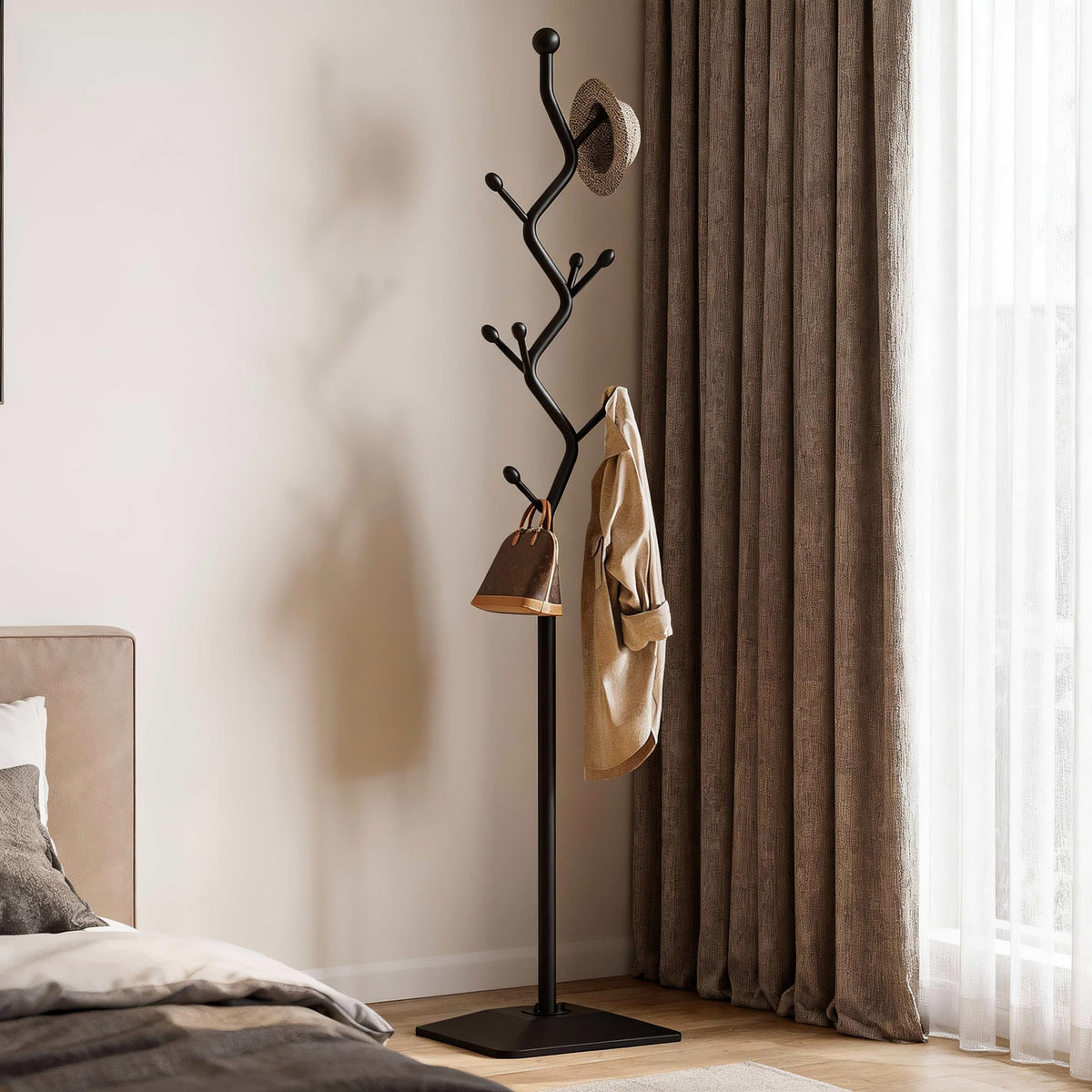 8-Hook Metal Coat Rack