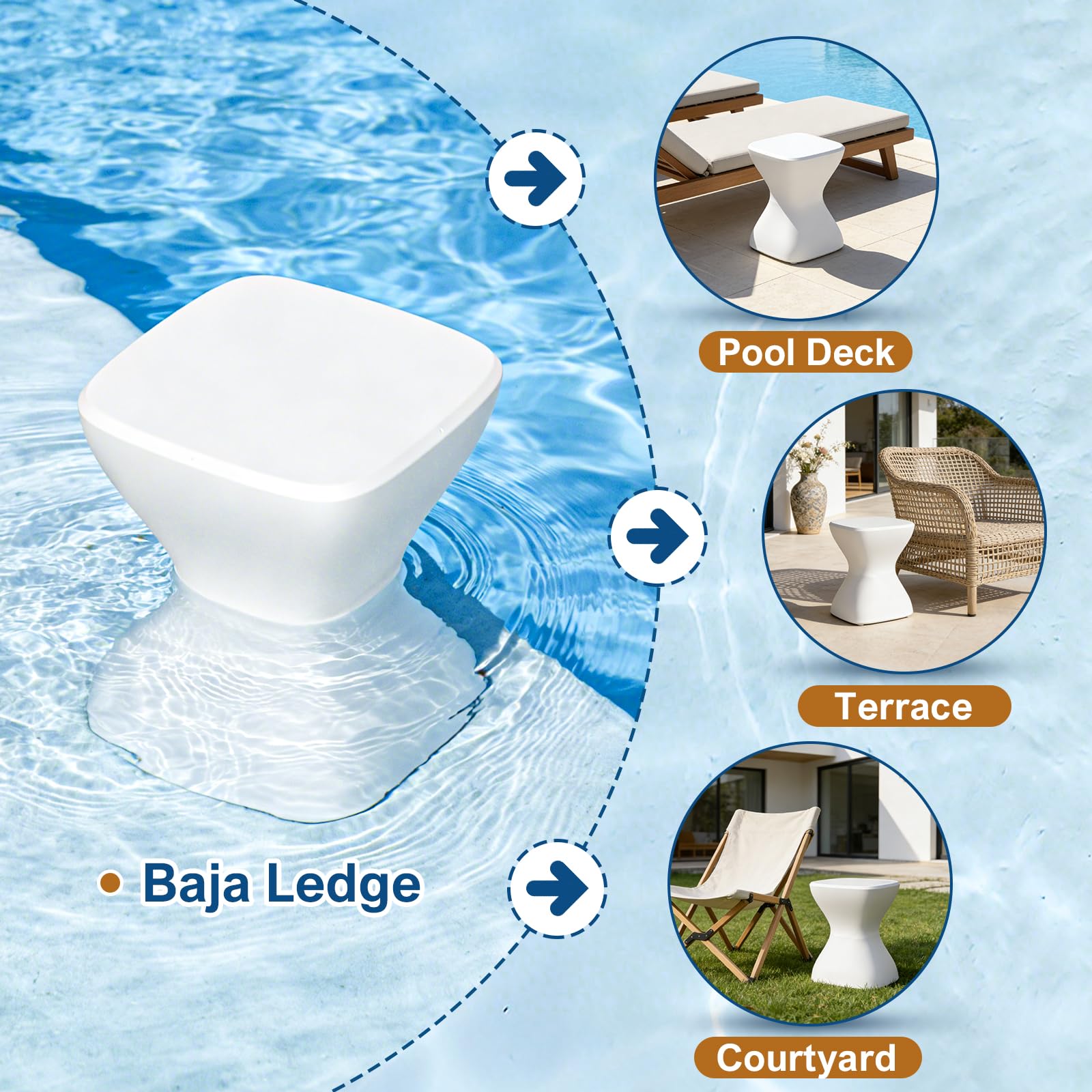 Poolside Floating Side Table