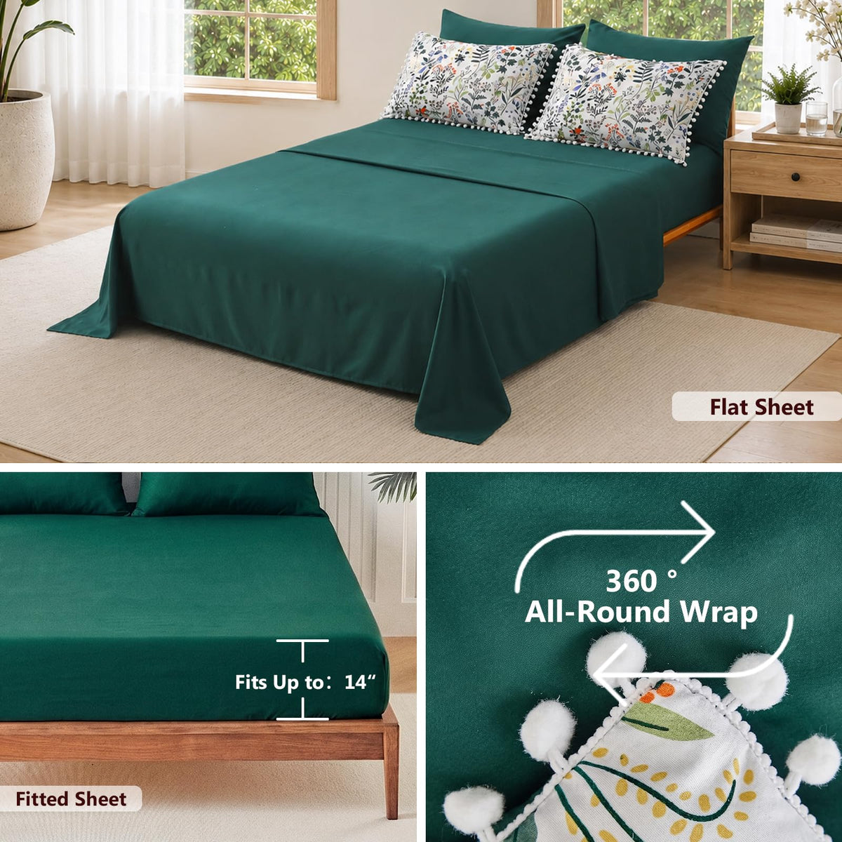 King Floral Comforter Set, 7-Piece