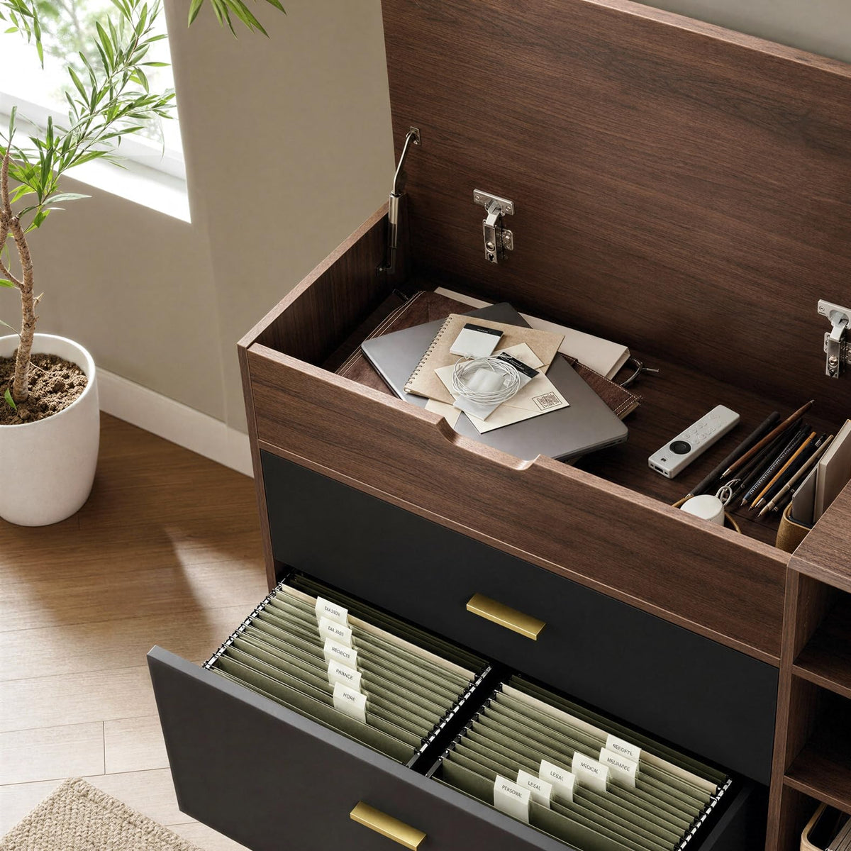 Flip-Top File Cabinet