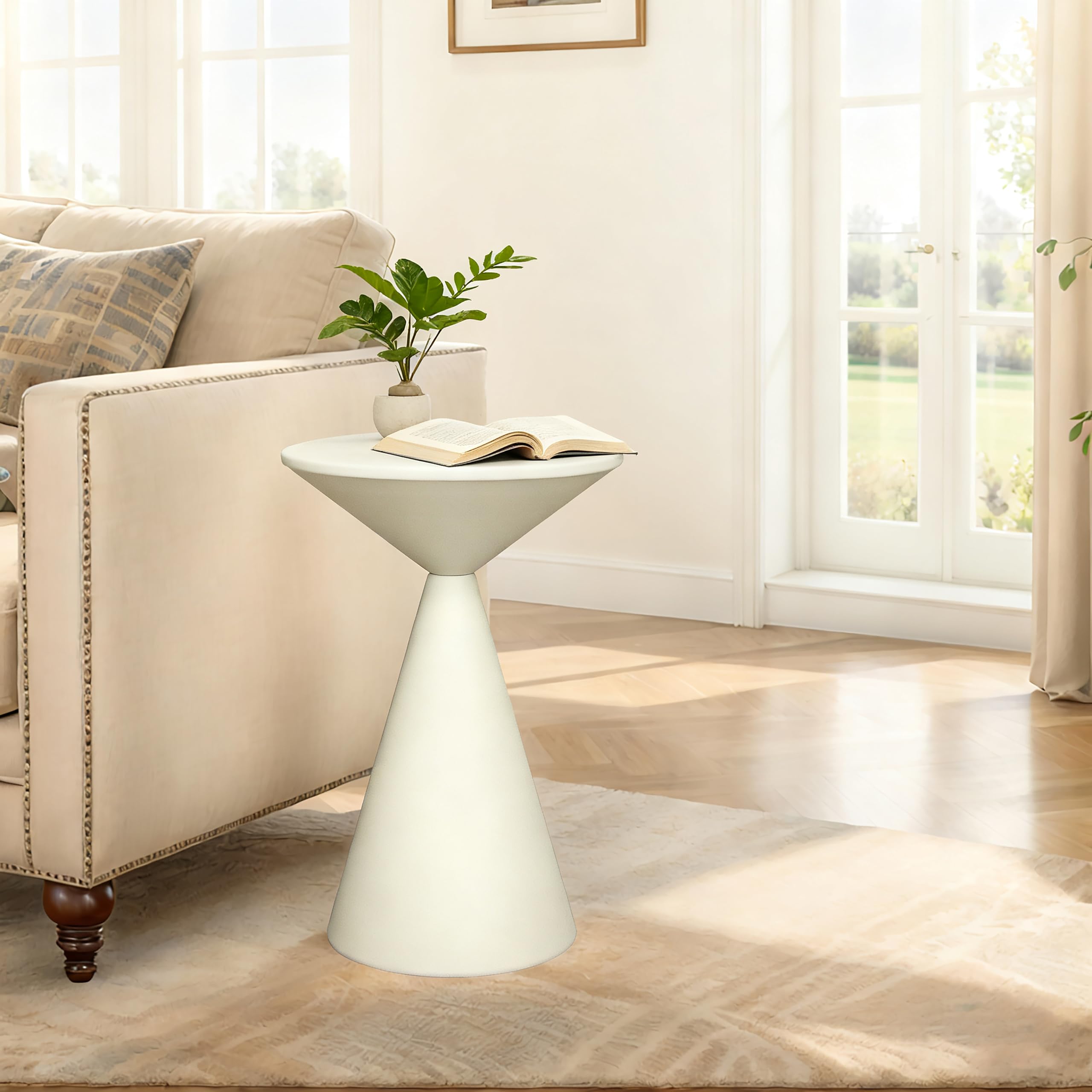Round Metal Accent Side Table