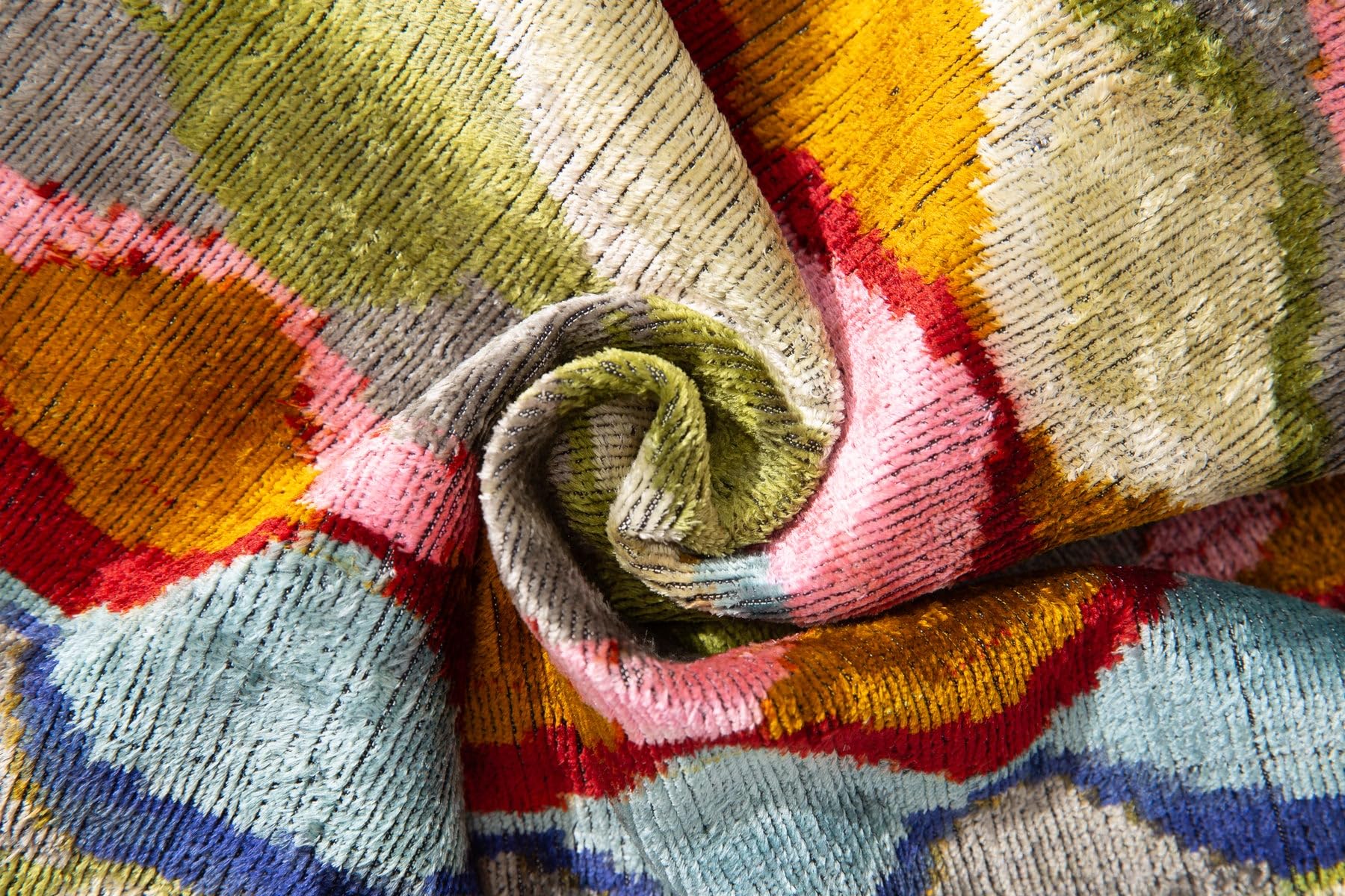 Handmade Velvet Throw Pillow 16x24 – Multicolor Abstract