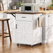 Farmhouse Kitchen Island with Drop Leaf