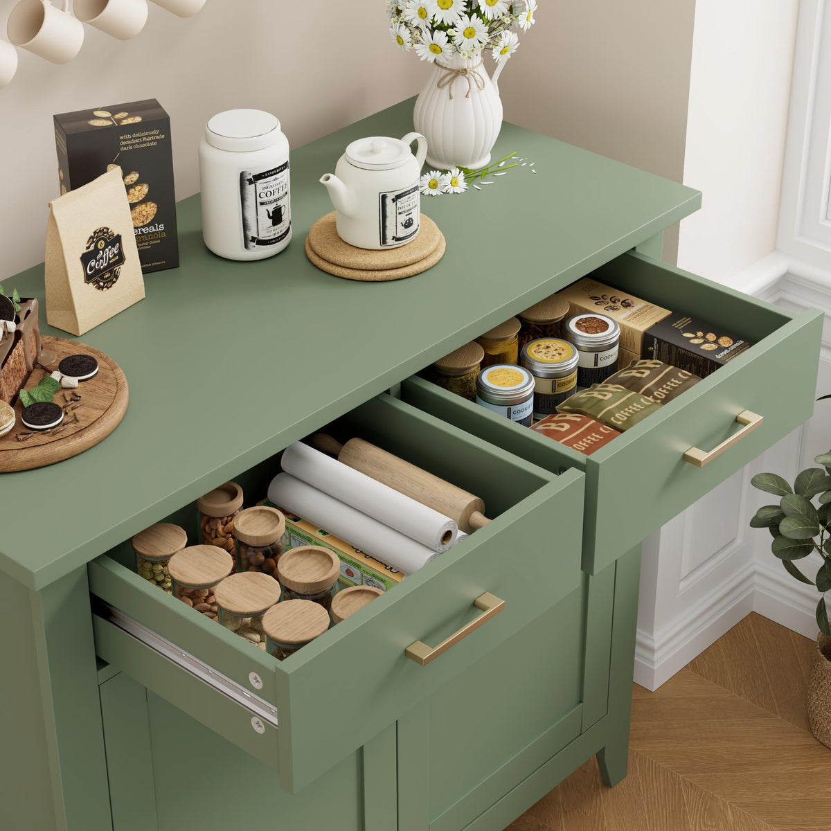 Farmhouse Kitchen Storage Cabinet