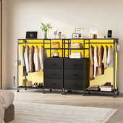5-in-1 Dresser with LED Lights & Charging Station