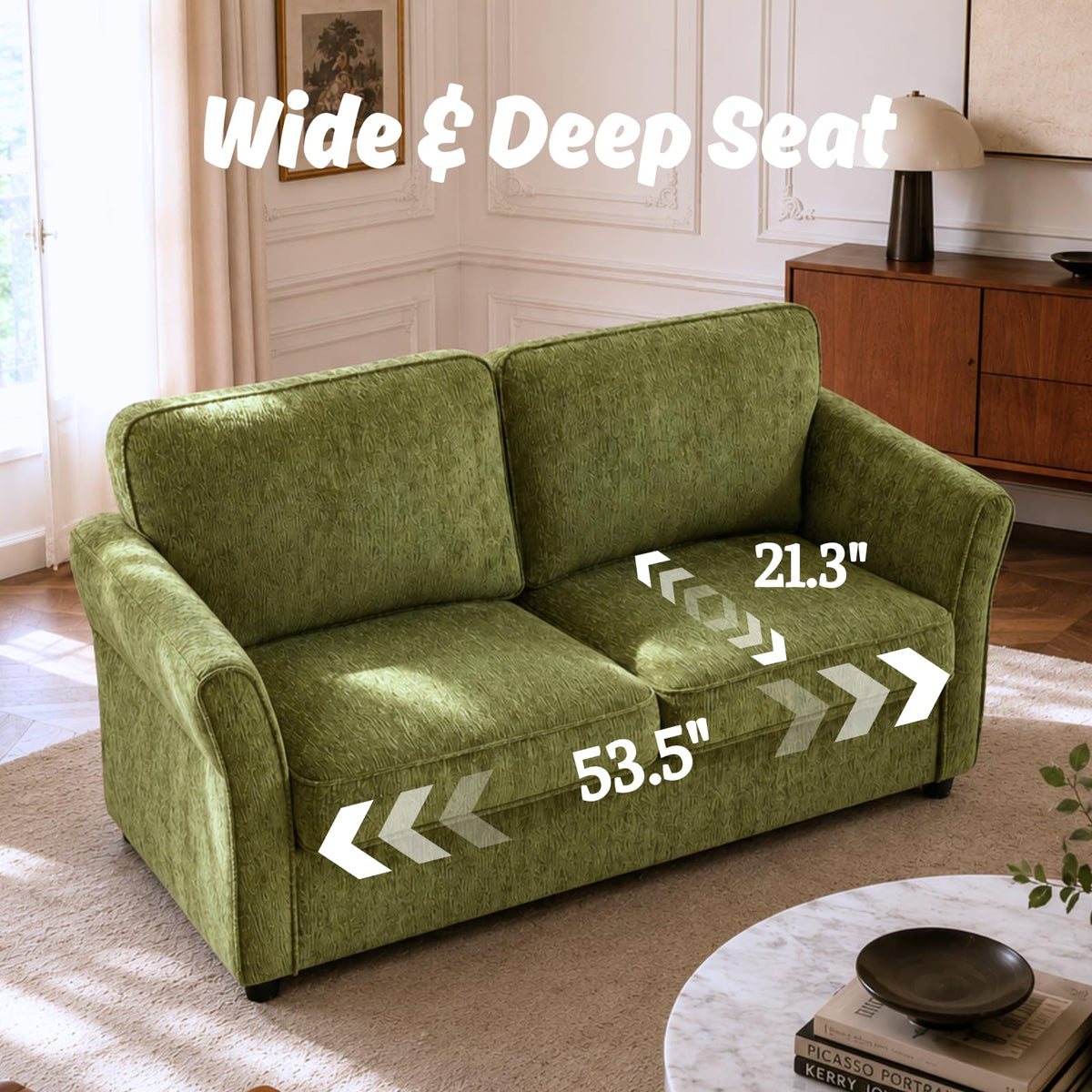 Chenille Loveseat Sofa