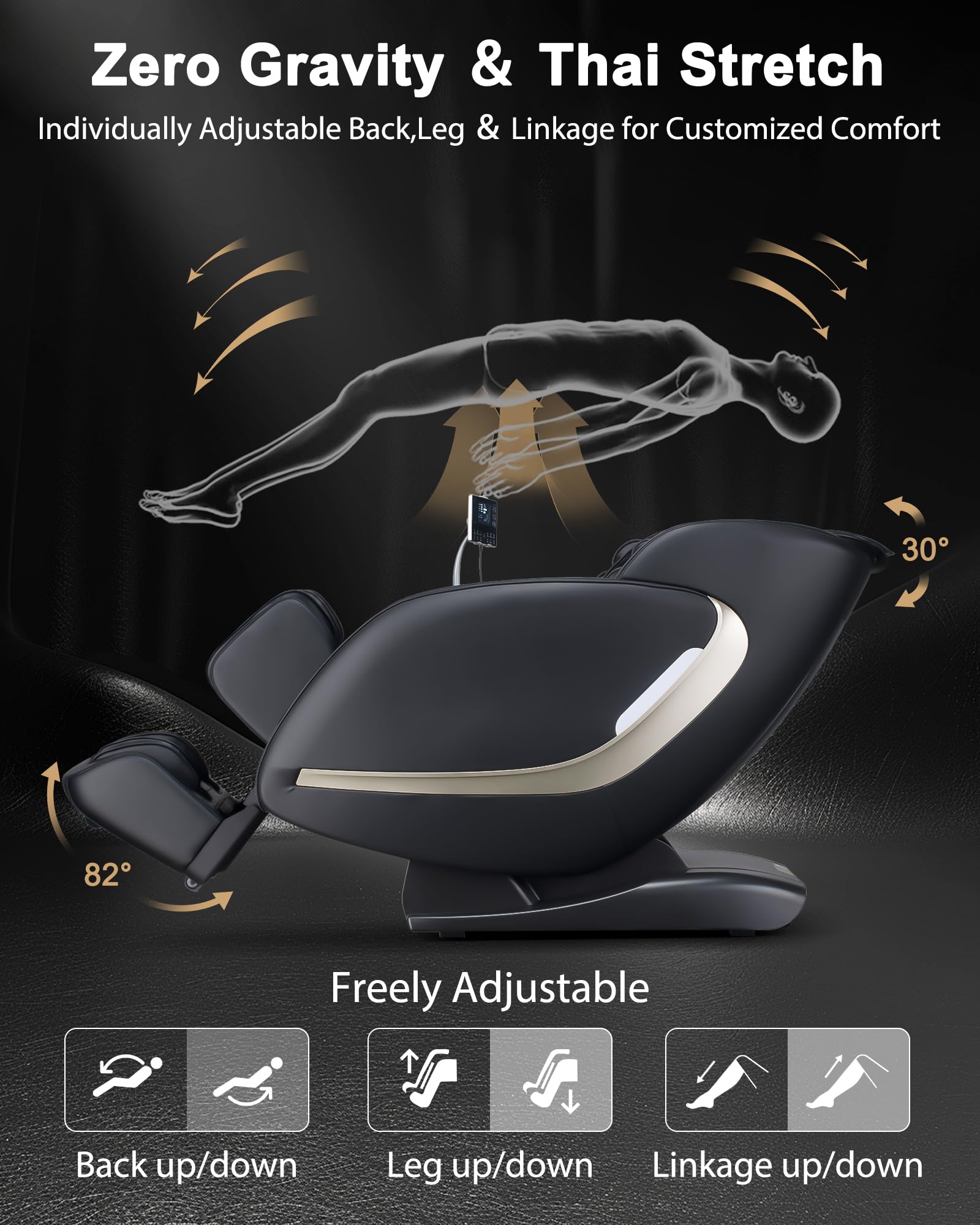 4D SL-Track Full Body Massage Chair with Heat & Zero Gravity