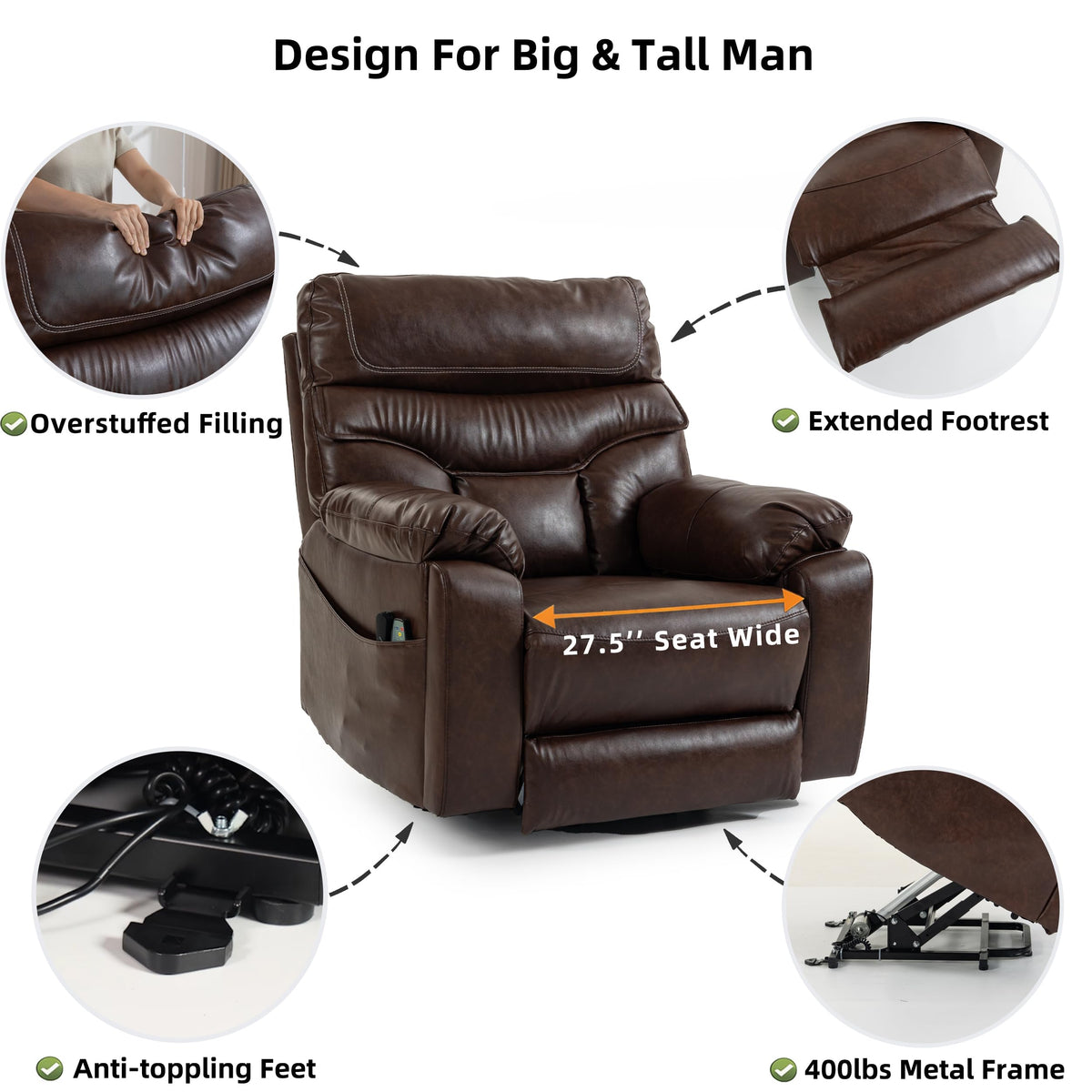 Oversized Power Lift Recliner