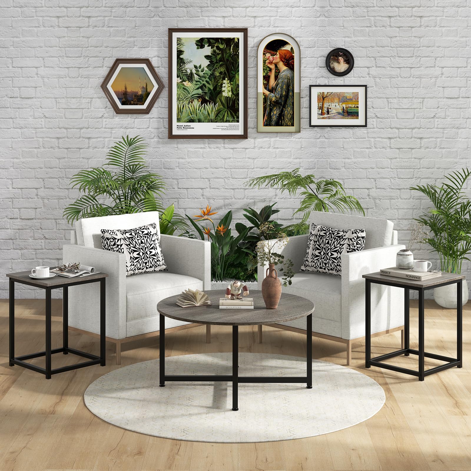 3-Piece Farmhouse Nesting Table Set