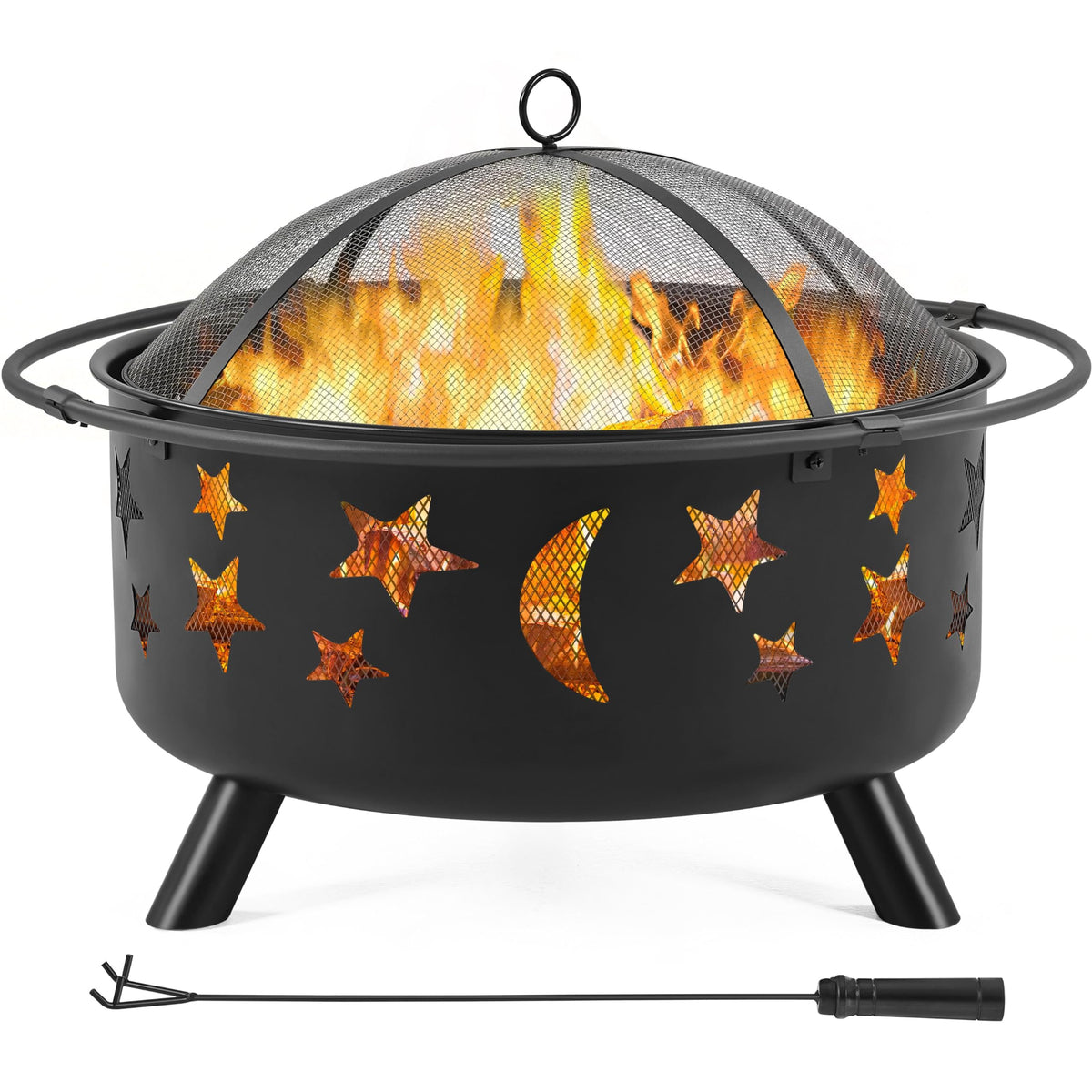 Yaheetech 30in Fire Pits for Outside Wood Burning Outdoor Fireplace