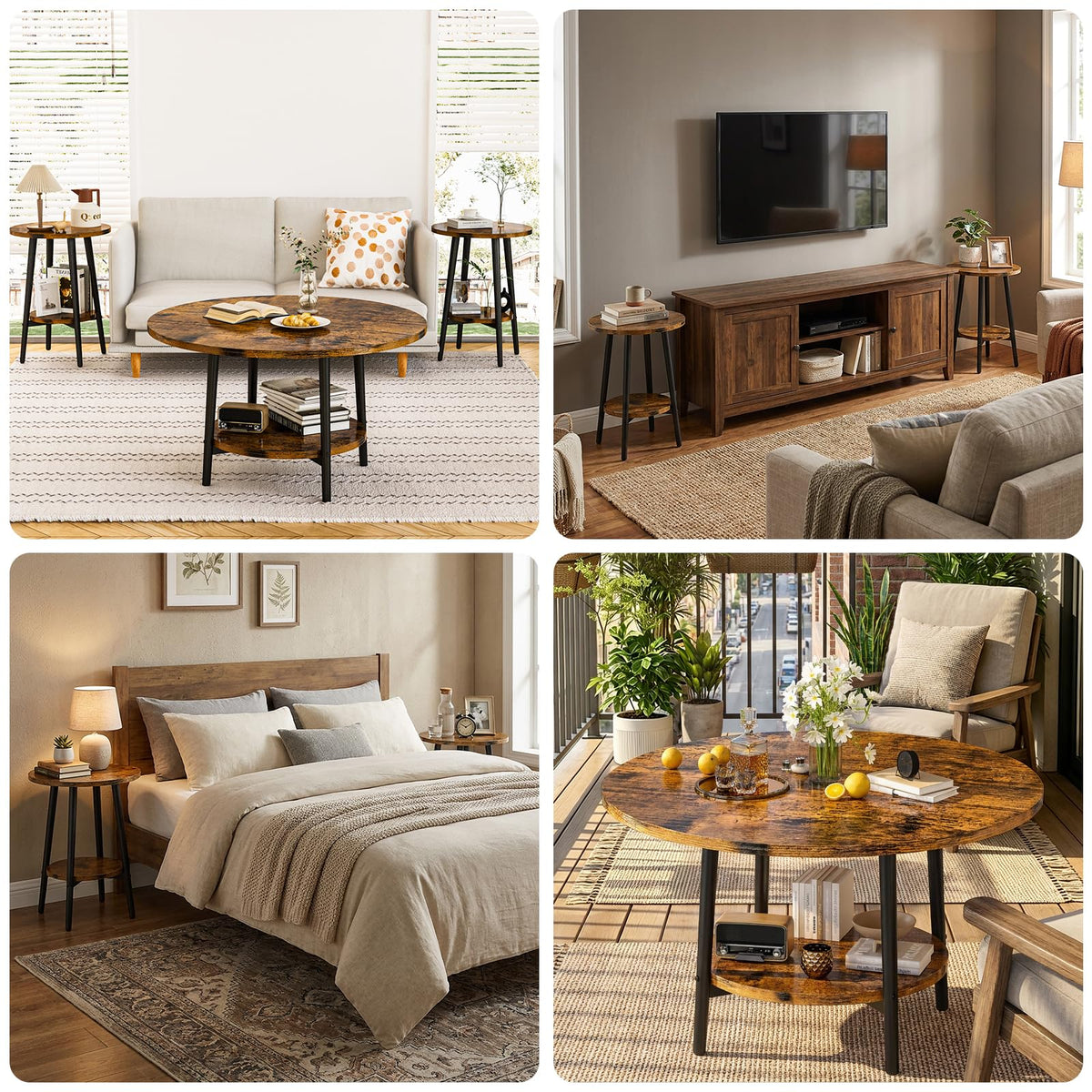 AWQM Coffee Table, Coffee Table Set of 3, Coffee Tables for Living Room